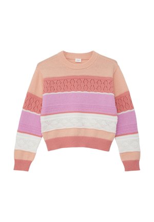 s.Oliver MIT AJOURMUSTER - Pullover - rosa