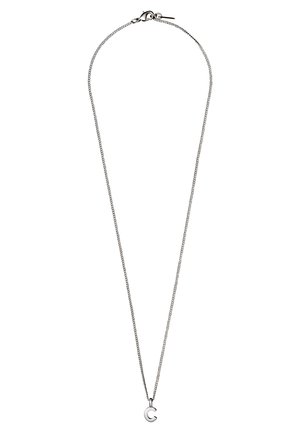 CHARM NECKLACE WITH C PENDANT UNISEX - Halskette - silver-coloured