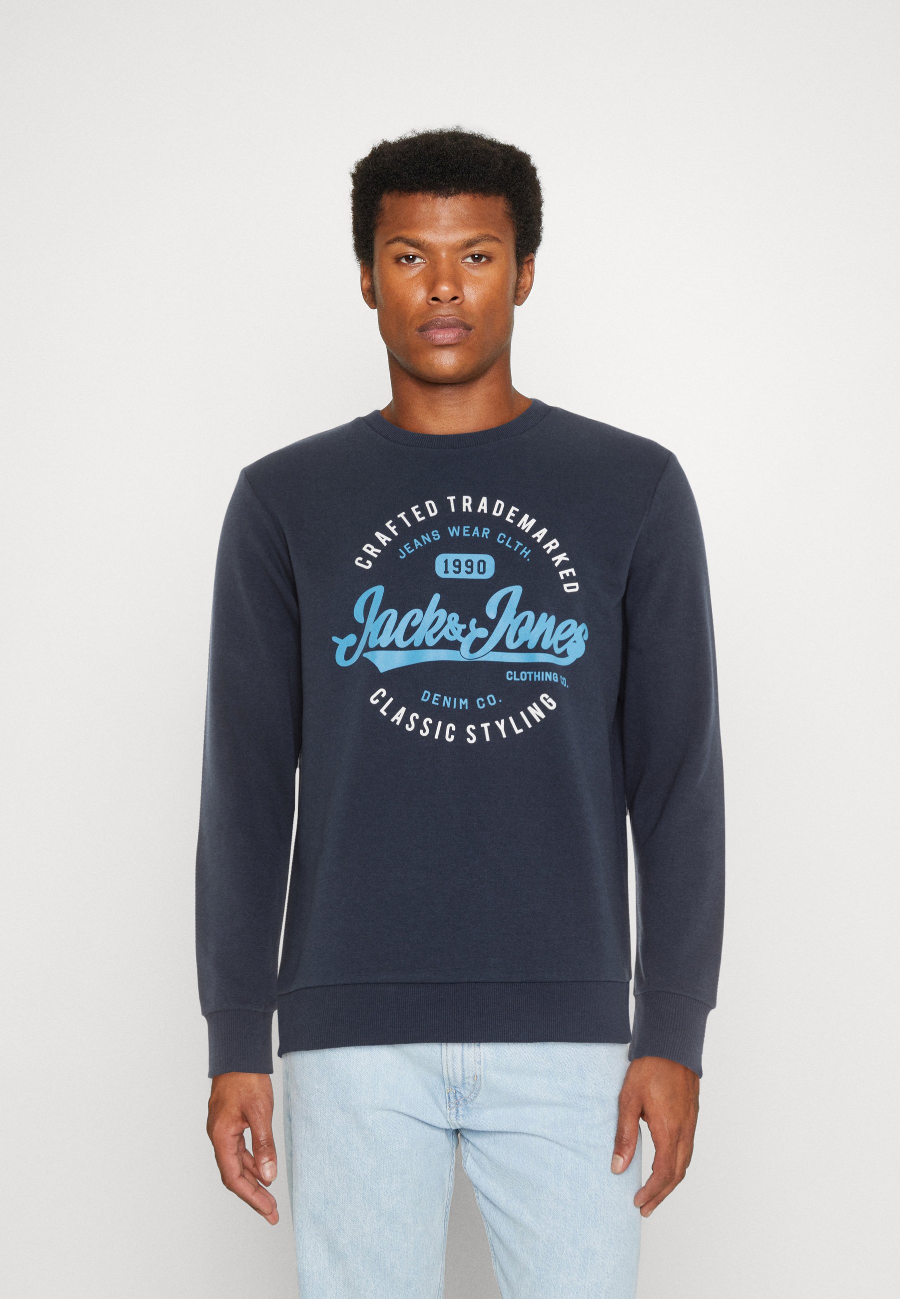 JACK & JONES Sweat Crew Neck Homme – Pull Col Rond Confortable Coton Polyester – Sweatshirt Décontracté Casual