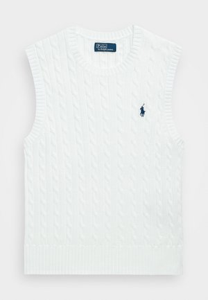 Polo Ralph Lauren CABLE KNIT COTTON SWEATER VEST - Débardeur - white