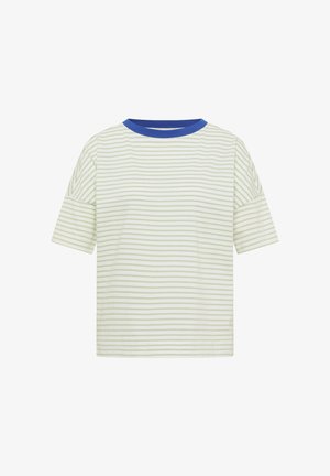 Cecil, T-SHIRT MIT STREIFEN UND KONTRASTDETAIL - T-shirt print - raw matcha lime