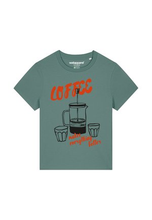 watapparel COFFEE MAKES EVERYTHING BETTER - T-Shirt print - green bay