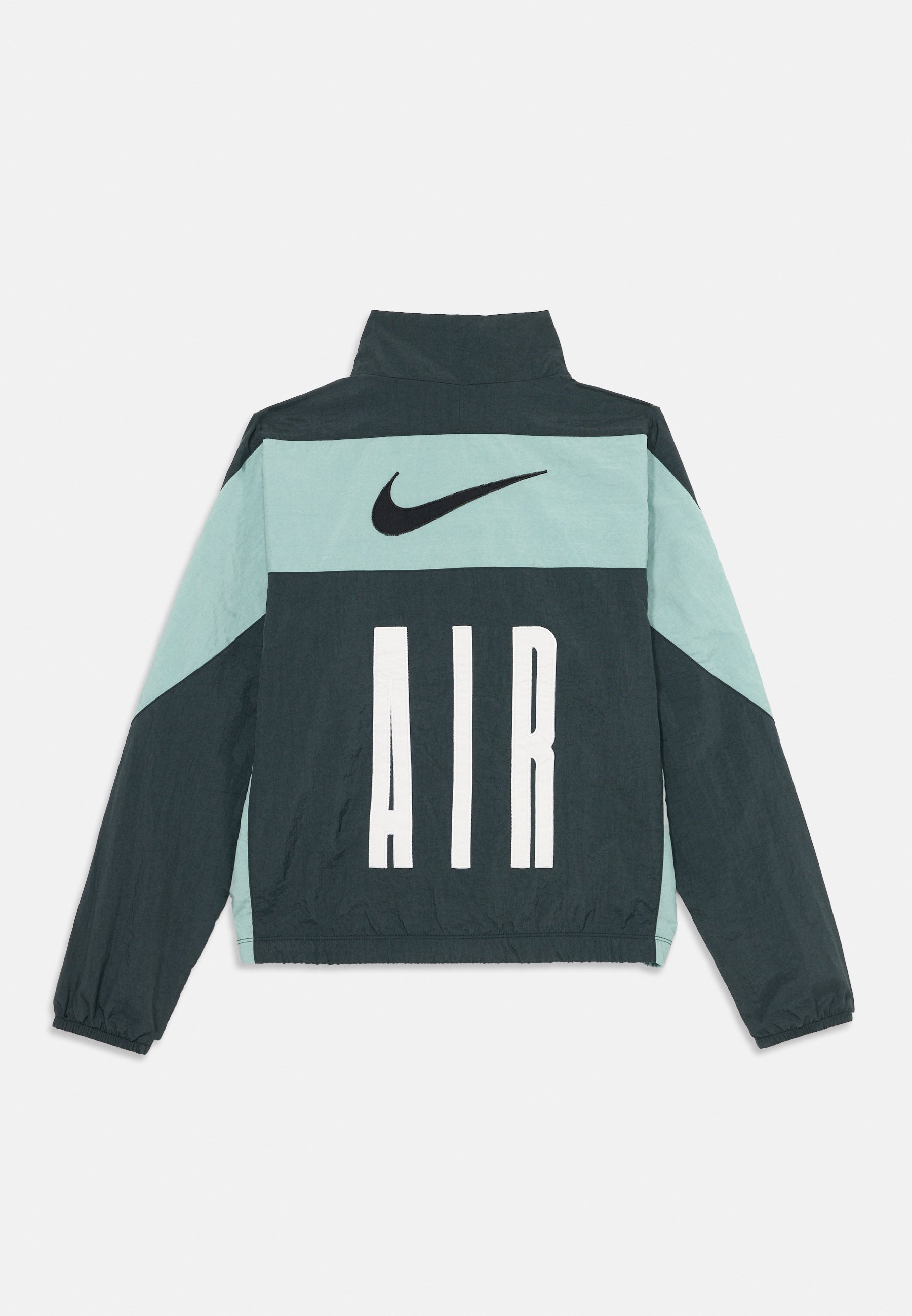 nike swoosh woven jacket teal