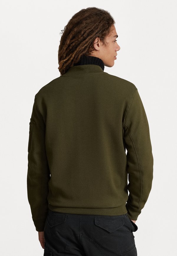 DOUBLE-KNIT BOMBER JACKET - Zip-up sweatshirt - company olive3