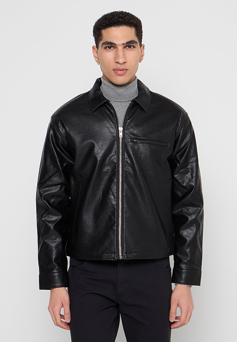 Abercrombie & Fitch Imitatieleren jas zwart Abercrombie & Fitch Imitatieleren jas zwart