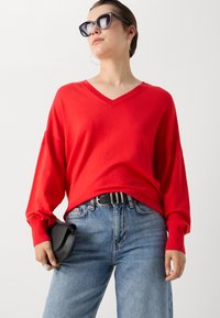 Scotch & Soda V NECK RELAXED - Pulover - flame red