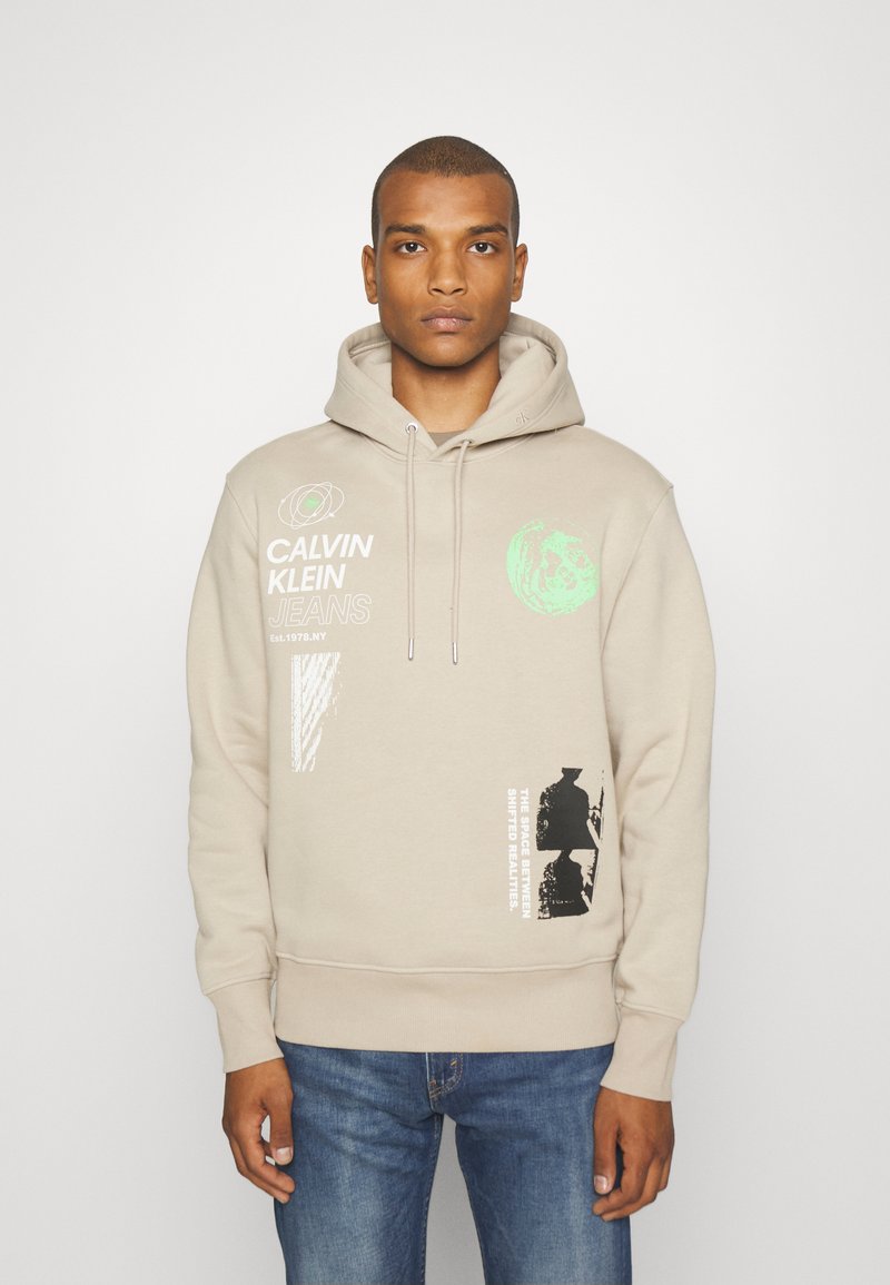 Felpa Con Cappuccio Uomo - Graphic Hoodie In Cotone, Maniche Lunghe, Lacci - Foto 9