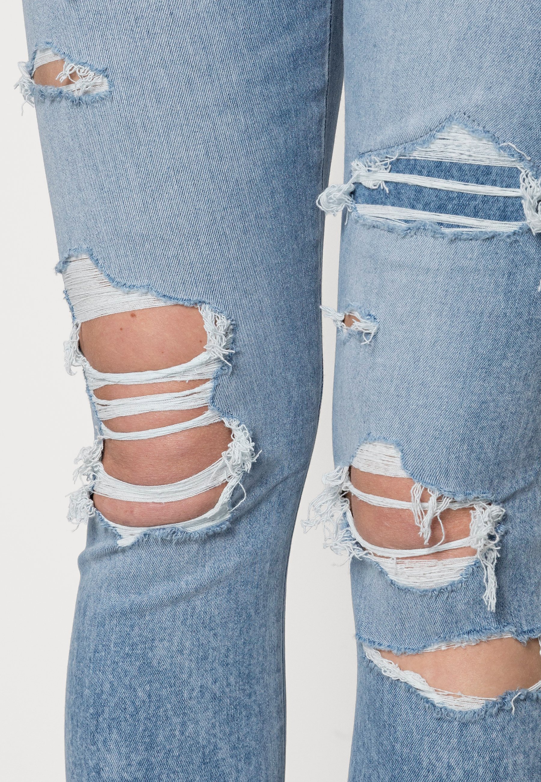 shadow patched blues/destroyed denim 