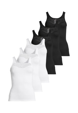 6 PACK - Undertrøjer - weiß/schwarz