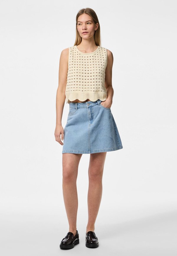 PCABBI A SHAPE SKIRT - Denim skirt3