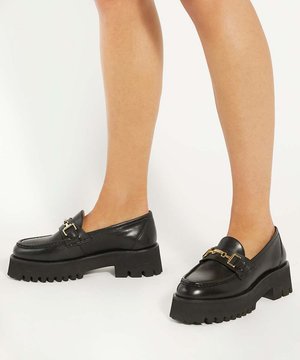 Dune London, WIDE FIT GROUNDBREAKI - Plateaupumps - black