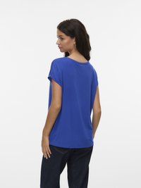 Vero Moda VMAVA PLAIN - Jednoduché tričko - dazzling blue