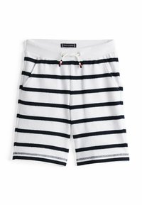 Tommy Hilfiger TEXTURED BRETON STRIPE - Pantalones deportivos - white navy breton stripe
