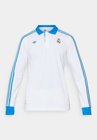 REAL MADRID ICON LONG SLEEVE POLO - Klubiriided - white/bluebird