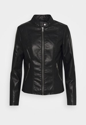 ONLY ONLMELISA JACKET - Dirbtinės odos striukė - black