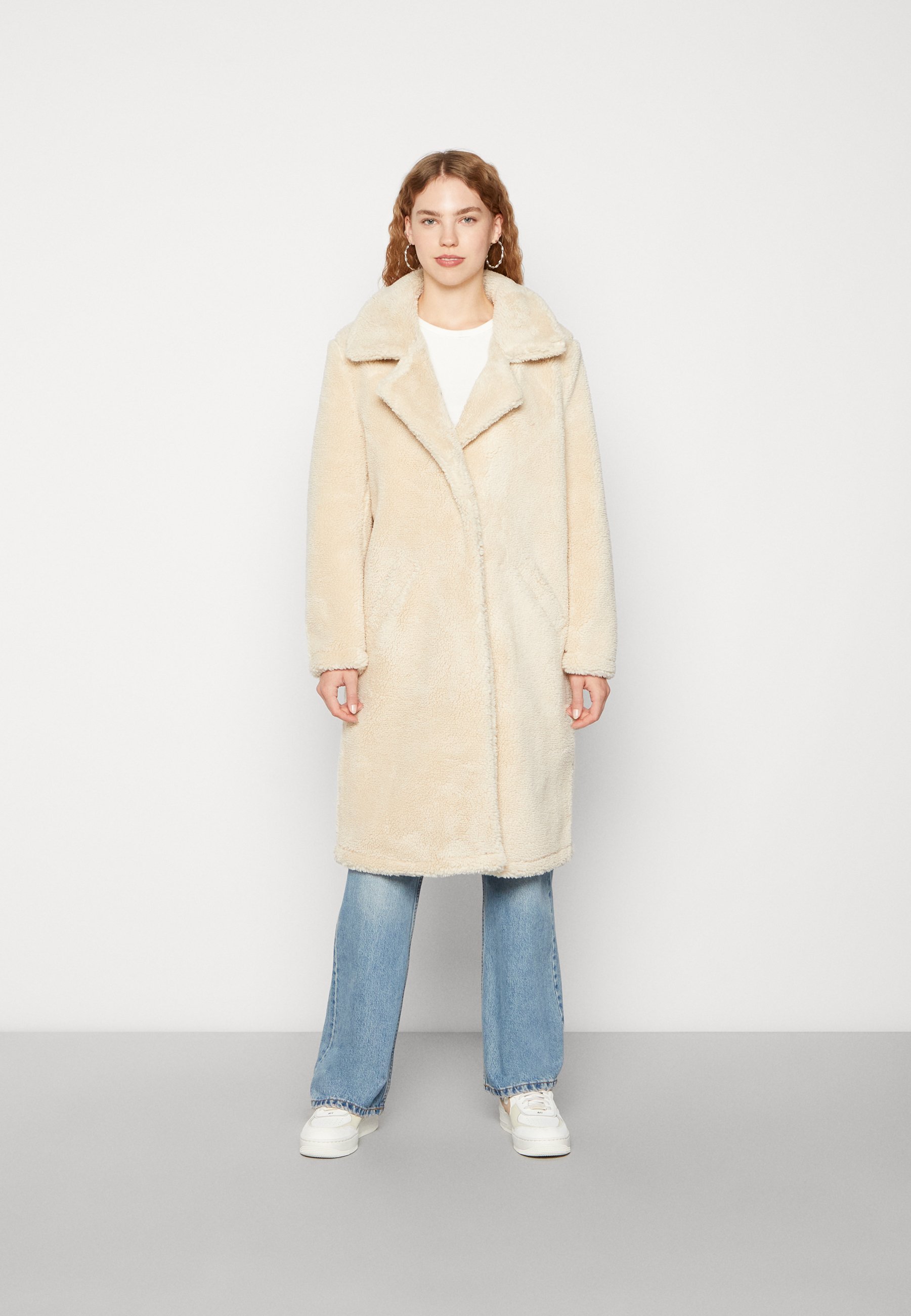 Cotton on Coat Winter Coat Cream, Women's, Size: Medium, Beige
