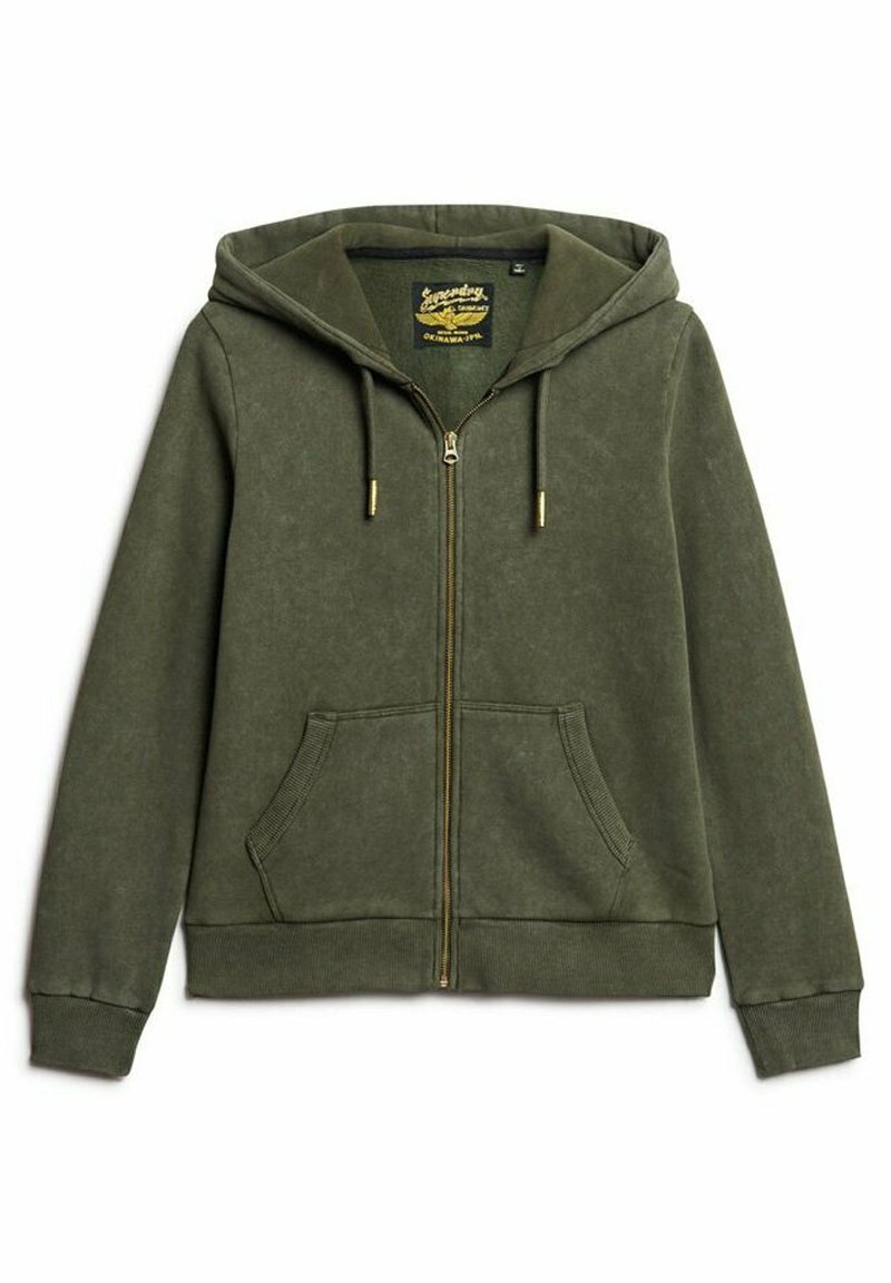 Superdry & Co Sweater met rits kaki