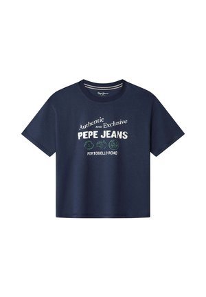 T-shirt con stampa - navy