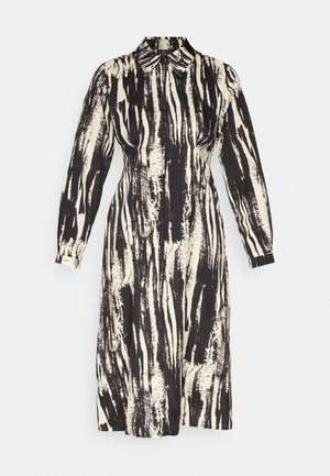 ONLY, ONLWOODIE L/S ZIP B.K. DRESS EX PTM - Дневна рокля - cloud dancer aop:annie graphic