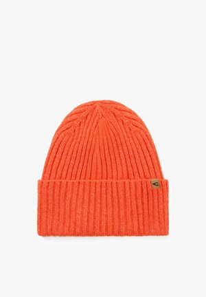 camel active, STRICKMÜTZE MIT LOGO - Huer - pumpkin