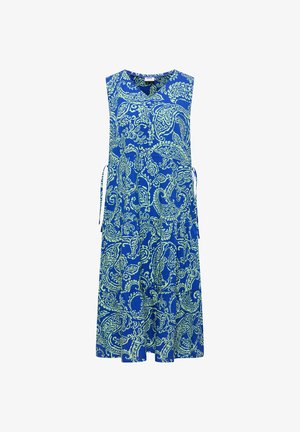 Cecil, MIDIKLEID WITH V-NECK AND PRINT - Vestito casual - surf blue
