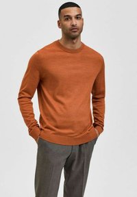 Selected Homme SLHTOWN MAX CREW NECK B NOOS - Maglione - bombay brown