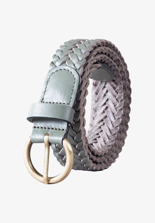 WAVERTON - Braided belt - lichen