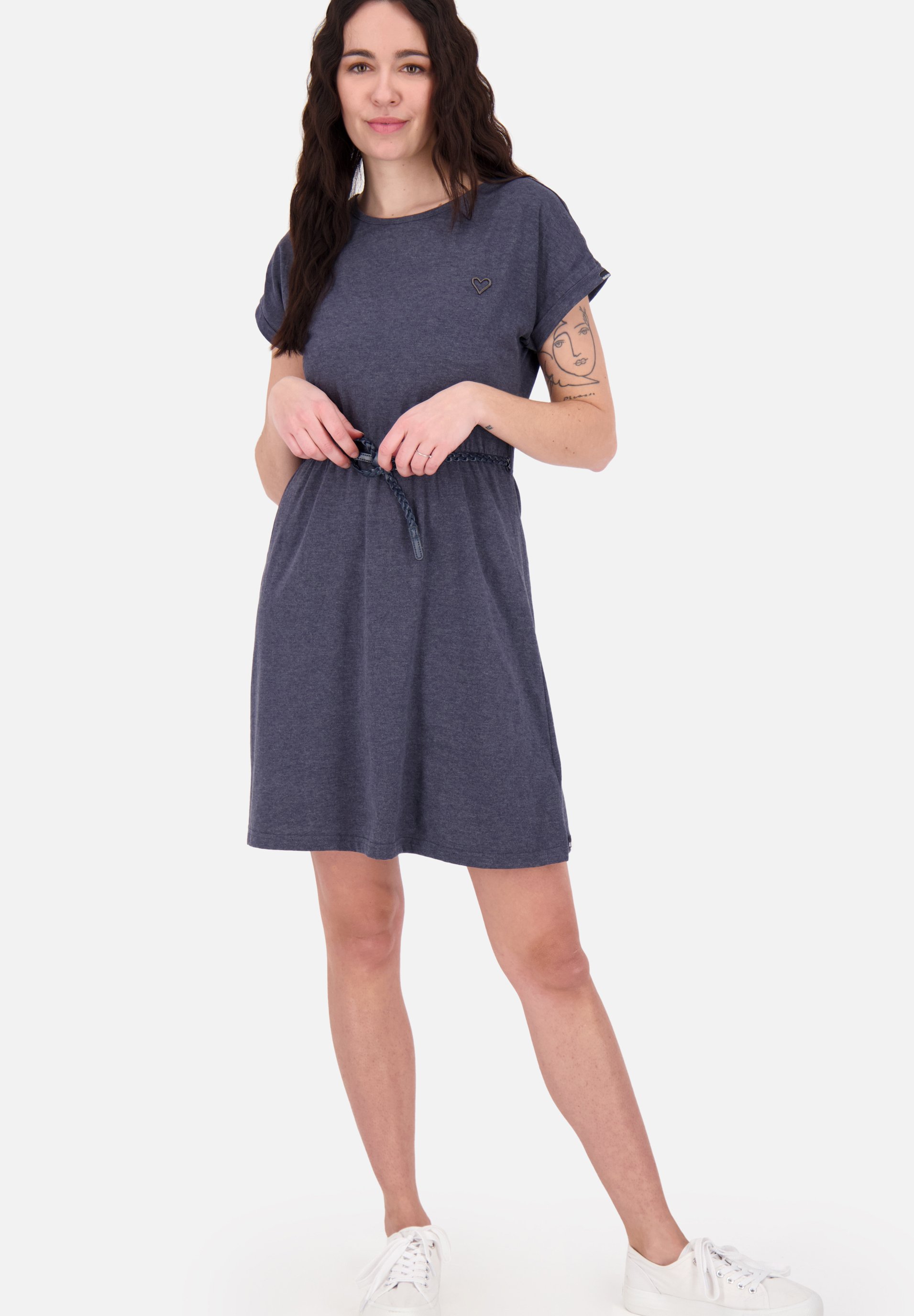 ALIFE And Kickin NoraAK A Shirt Dress – Lässiges Sommerkleid Mit Gummizug & Dekorativem Nackenschlitz