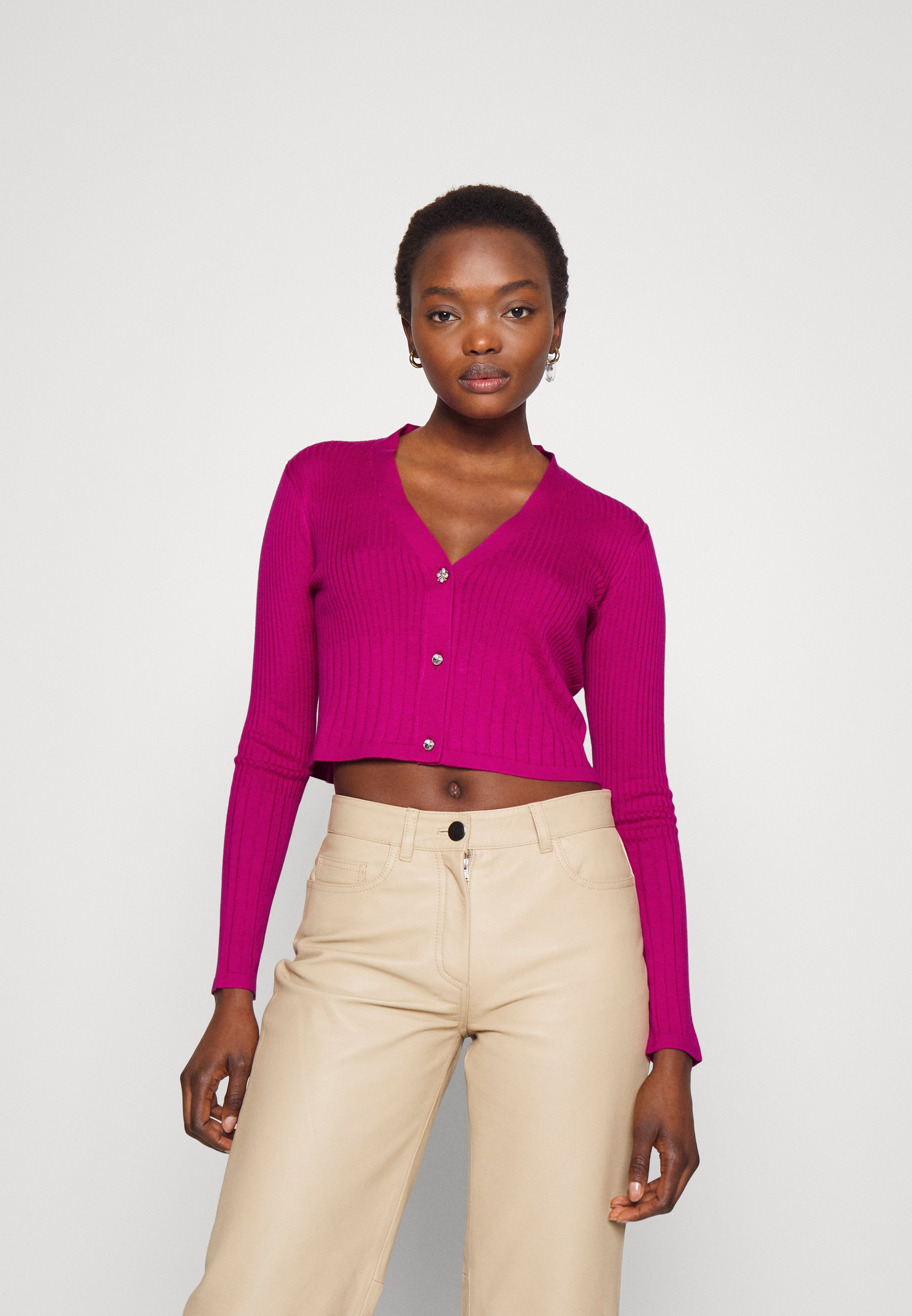 MAXu0026Co. SILVIA - Cardigan - fuchsia/pink - Zalando.co.uk