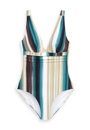 PLUNGE TUMMY CONTROL - Badedragt - navy blue stripe