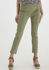 b.young - BYDIXI CIGARET PANTS - Trousers - oil green Thumbnail Image 1