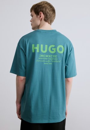 NALONO - Nyomott mintás póló - turquoise/aqua