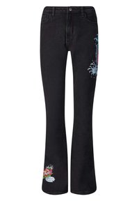 Ed Hardy KOI FISHING - Bootcut jeans - washed black