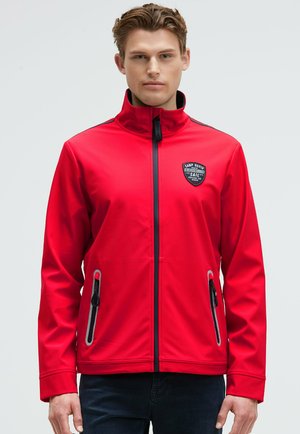 SOFTSHELL MIT PATCH PRINT - Light jacket - summer red