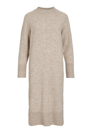 VILA VIJAKIA DRESS - Strickkleid - natural melange