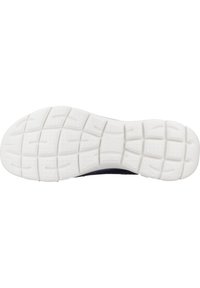 Suela de zapato con una superficie de goma blanca texturizada que presenta un patrón de cuadrícula y ranuras incrustadas para tracción; diseñada para un rendimiento atlético.