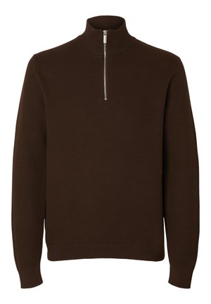 Selected, SLMDANE HALF ZIP - Pullover - demitasse