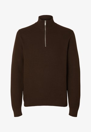 Selected, SLMDANE HALF ZIP - Pullover - demitasse
