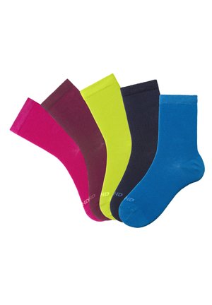 Socken - pink dunkel pink  limone  türkis navy