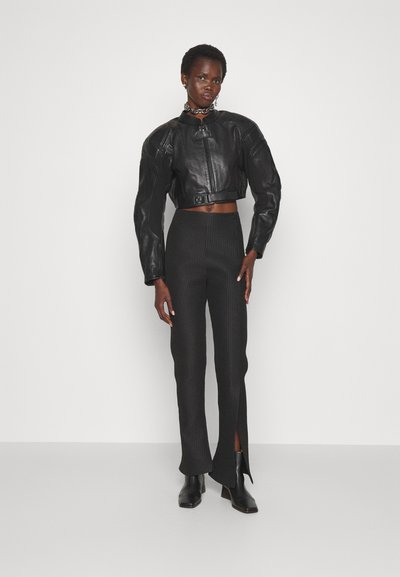 A.W.A.K.E. MODE FITTED WAFFLE PANTS - Παντελόνι - black