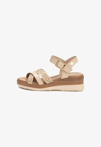Sandali XTI Donna - Tacco 8cm Plateau, Tessuto Metallizzato, Suola Antiscivolo, Vegano - Foto 4