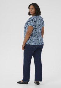 Kaffe Curve AMINA WING SL  - Camicetta - black windsurfer flower print