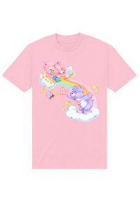 Care Bears Cheer Bear & Share Bear T-shirt Dames - Unrolling A Rainbow