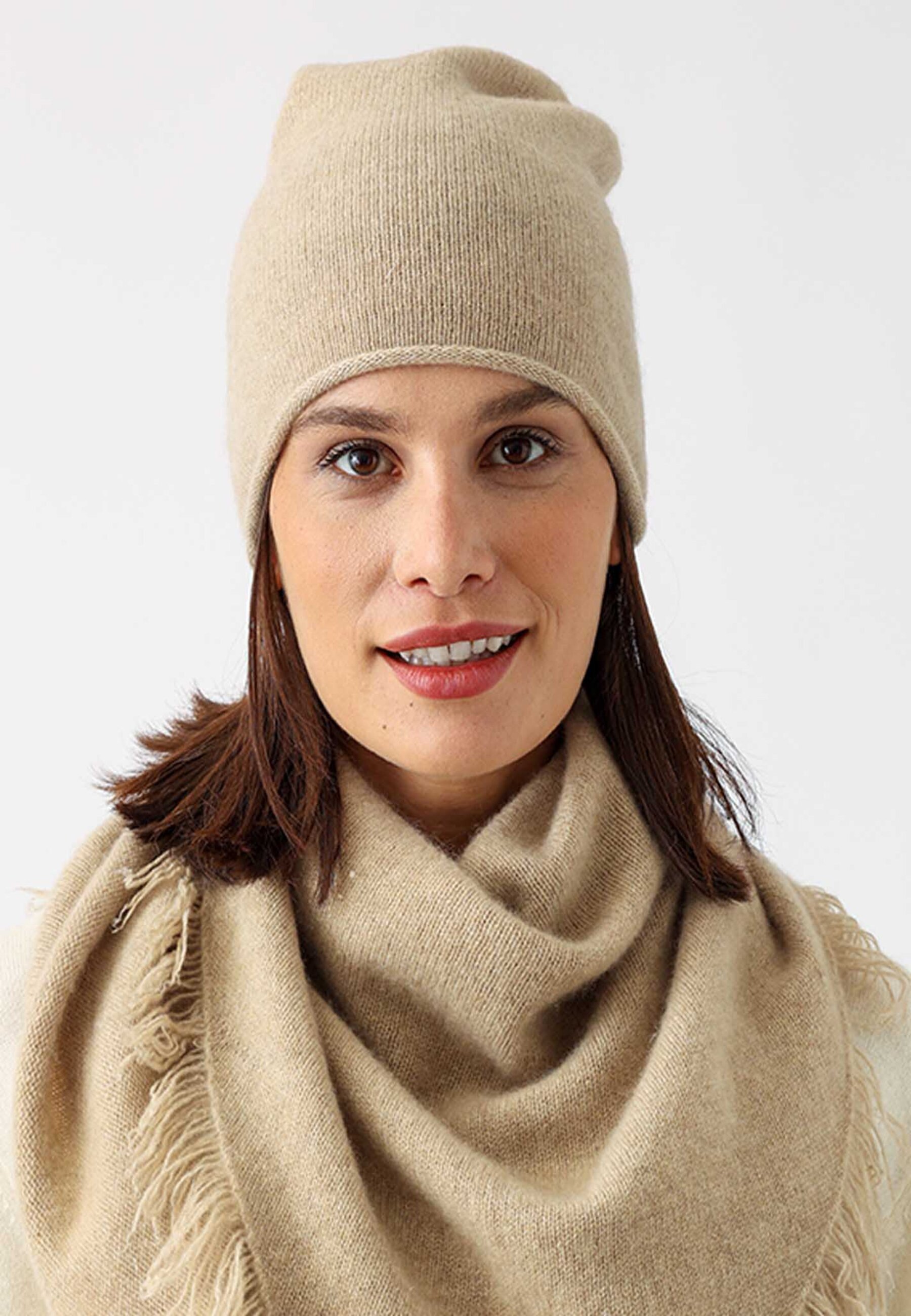 Zwillingsherz Beanie - hellbeige/beige - Zalando