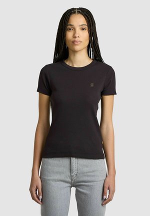 CAP SLEEVE - Basic T-shirt - dk black
