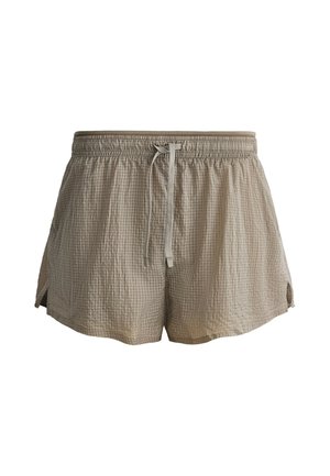 OYSHO, TECHNICAL MID RISE 2-IN-1 CHECK SHORTS - 2-in-1 shorts - grey