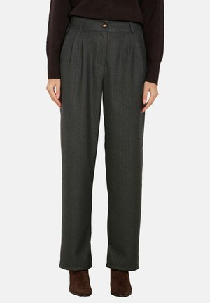 TAILORED WIDE - Nohavice - dk grey mel
