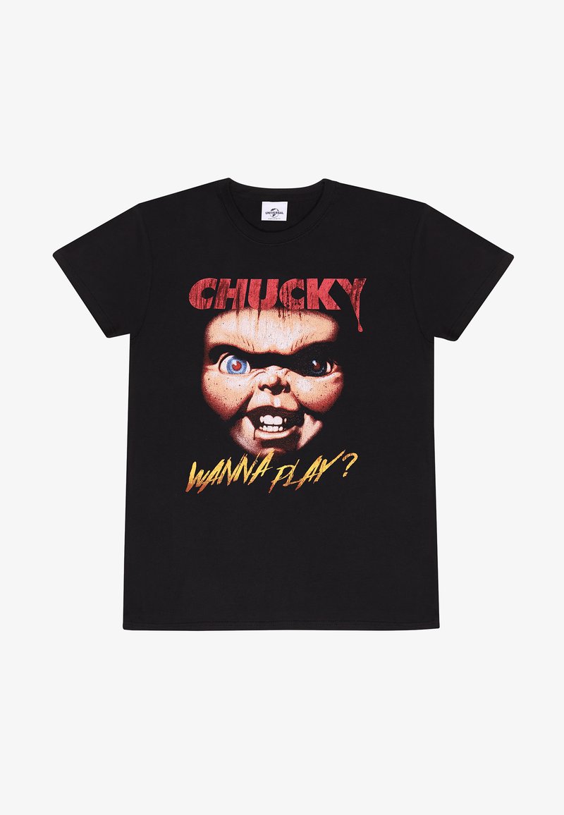 Henry Tiger CHILDS PLAY CHUCKY FACE - T-shirt imprimé - black