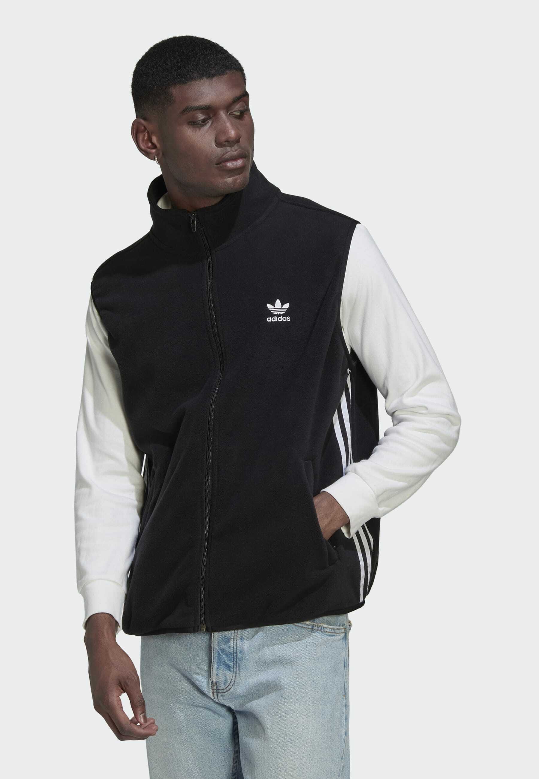 adidas weste schwarz weiß