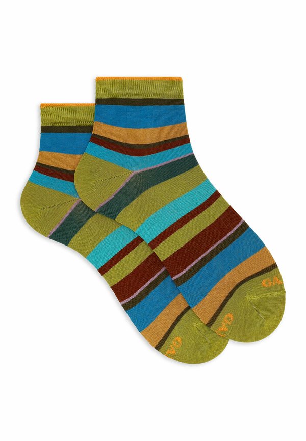 WITH MULTICOLOURED STRIPES - Socken - erba cioccolato